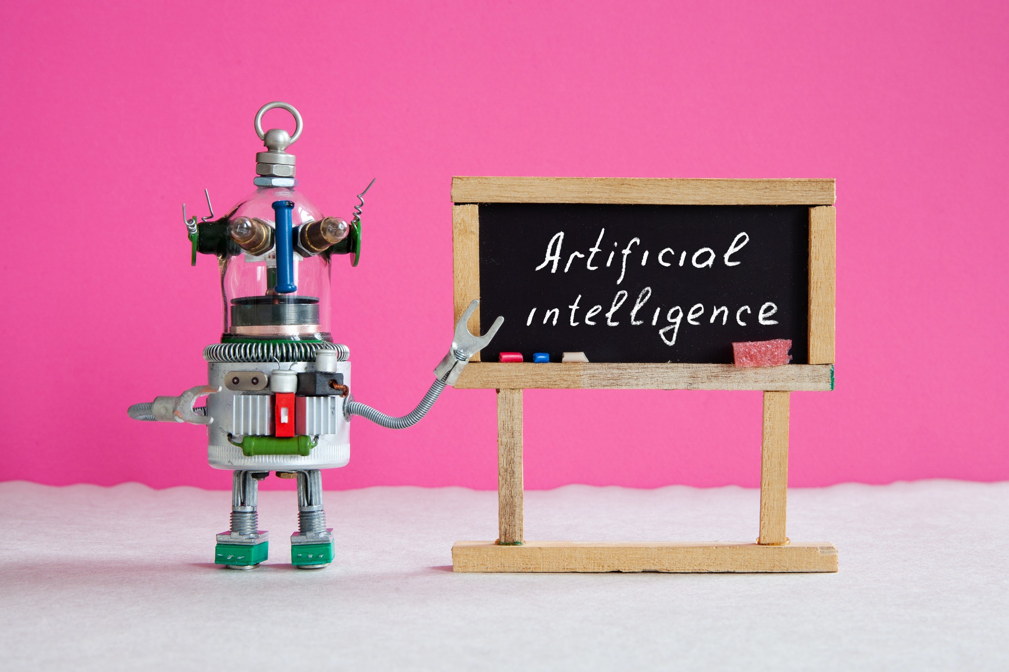 Artificial intelligence and machine learning concept.